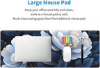 Gaming Mouse Pad, Large Non-Slip Rubber Base Mousepad, Keyboard Mouse Mat, Desk Pad with Stitched Edges, 31.5x11.8inch, Gorgeous Flowers