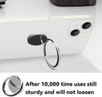 Metal Cell Phone Ring Holder Finger Ring Stand, 360 Degree Rotation Ring Kickstand Grip Holder for Magnetic Car Mount, Silver