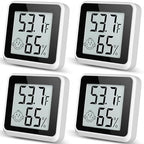 Indoor Humidity Meter Hygrometer 4Pack, Room Thermometer for Accurate Room Temperature Monitor, Digital Hygrometer with Indoor Thermometer for Home, Baby Nursery, and Humidity Sensor Enhanced Comfort