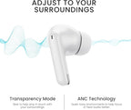 Puro Sound Labs PuroQuiet-Air Active Noise Cancelling Bluetooth Earbuds, Volume-Limited Wireless Earphones for Safe Listening, Soft Touch, Type-C Charging with Built-In Microphone & Secure Fit – White
