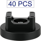 Yookeer 40 Pcs Magnetic Zip Tie Mount Base Black Magnetic Cable Clips Wire Holder Multipurpose Cable Ties Management Base Electrical Supplies for Wire (31 mm)