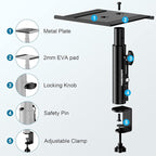 Set of 2 Studio Monitor Stands Desktop Clamp Speaker Stands Against The Wall