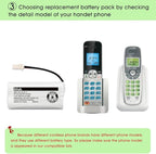 iMah BT162342/BT262342 Cordless Phone Batteries Compatible with VTech CS6409 CS6419 CS6429 CS80100 AT&T CL81101 EL5210 EL52400 Handset Telephone (Pack of 3)