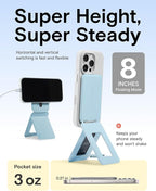 MOFT Phone Tripod Stand Selfie Stick for iPhone, Multi-Angles iPhone Stand, Lightweight & Portable Phone Holder, Strong Magnets, MOVAS Vegan Leather, Travel Essentials,Soothing Mist(Without Card Slot)