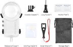 PULUZ 50m/164ft Invisible Dive Case for Insta360 X3 Underwater Waterproof Housing Cover Protective PC Sealed Shell Photography Housings with Bracket Camera Insta 360 X3 Accessories