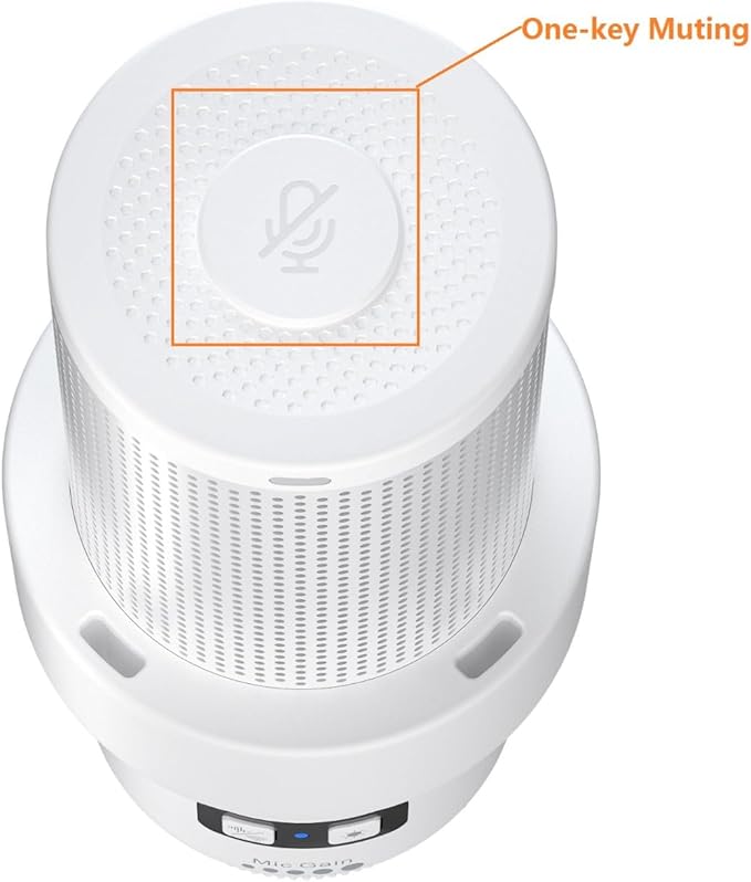 COMICA Wireless USB Microphone for Computer and Smartphone,48kHz/24bit RGB Cardioid Condenser Gaming Mic for Podcasting,Streaming,Recording,Music Creation,with Boom Arm Stand-White (EJoy Uni Pro A)