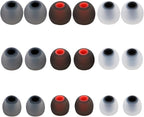 Silicone Earbud Tips - Fit for In-Ear Headphones (Inner Hole 3.8mm-5.1mm) - 9 Pairs S/M/L