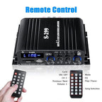 4.1 Channel Bluetooth 5.0 Mini Audio Amplifier Receiver, 4×50 W + Active Subwoofer SUB Jack Output – Hi‑Fi Car & Home Amplifier for Speaker