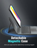 Nillkin for iPad 10th Generation Case with Keyboard & iPad 11th (A16, 2025), Magic-Style Magnetic Detachable Backlit Keyboard Case with Camera Cover and Multi-Touch Trackpad for 10th Generation