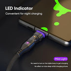 240W Rotating USBC to USB C Magnetic Data Cable, 3ft for Laptop/Tablet/Smart Phone