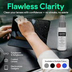 Sparkle Anti-Reflective Lens Cleaner Spray kit | (1) 2oz Glasses Cleaner Spray + (1) Microfiber Cloth for Eyeglasses, Sunglasses, Lenses, Screens and Camera Cleaning Kit (2 Piece Set)