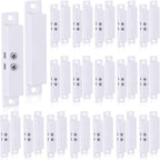 20 Sets NC Wired Surface Mounted Alarm Magnetic Door Contact Sensor Door Window Reed Switch Sensor with Double Side Tape for Security