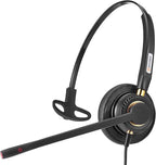 Headset with Microphone Noise Cancelling & Audio Controls Ultra Comfort Headphone for Computer Laptop Pc Business Skype UC Webinar Call Center Office (USB A & USB C Adapter)