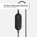 Cyber Acoustics USB-C Stereo Headset (AC-5014-80) – Durable, Crisp, and Clear Communication in Classrooms and at Home; in-Line Controls for Volume and Mic Mute - 80 Pack