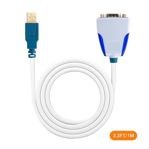 USB to DB9 Male RS232 Serial Converter Cable for Us232R Converter Adapter Cable with Chip FT232RQ -Supports All Computer Systems, Up to 1M Transmission Rate, 1M(3.28ft) Long,No Driver Needed