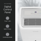 hOmeLabs 40 Pint Dehumidifier with Pump for up to 6,000 Sq Ft Rooms (MAX 104 Pint at 95°F, 90% RH) – Powerful Moisture Removal for Medium to Large Rooms and Basements