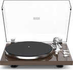 Record Player for Vinyls Turntables Wireless Output Connectivity Belt-Drive 33 45 RPM Speed Phono Line USB Digital to PC Recording MM Audio Cartridge Stylus Adjustable Counterweight Vintage Brown