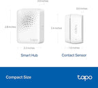 Tapo Door Sensor Starter KIT, Matter Compatible, 3X Smart Door Window Contact Sensor and 1x Smart Hub with Built-in Chime, Smart Automation, Real-Time Notification, T31 KIT
