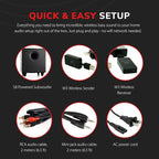 Audioengine S8 250W Wireless Subwoofer Kit with Built-in Amplifier (Wireless Kit, Black)