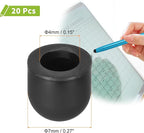 MECCANIXITY 20Pcs Replacement Stylus Pen Tips 7mm Conductive Capacitive Touch Screen Pens Tips Silicone Rubber, Black