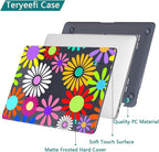 Teryeefi for MacBook Pro 13 inch Case 2025 2024 2022 2021 2019 2018 2017 2016 Release fits Model A2338 M2 M1/A2289/A2251/A2159/A1989/A1706, Design Hard Shell with Keyboard Cover, Abstract Flowers A001