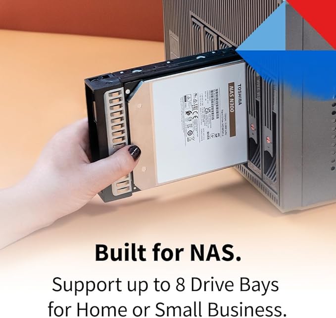 Toshiba N300 18TB NAS 3.5-Inch Internal Hard Drive - CMR SATA 6 Gb/s 7200 RPM 512 MB Cache - HDWG51JXZSTA