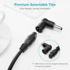ZOZO Universal Laptop Charger 90W AC Adapter for HP Dell Gateway Toshiba Lenovo Acer ASUS Samsung Sony Ultrabook Chromebook DC Output 12V 15V 18.5V 19V 19.5V 20V Power Supply Cord with 19 Tips