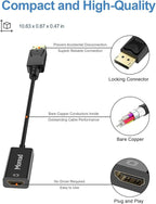 4K DisplayPort (DP) to HDMI Adapter, 2 Pack, Uni-Directional Gold-Plated Display Port Computer to HDMI Screen Converter (Male to Female) Compatible with HP, Dell, Lenovo & More, Passive - Black