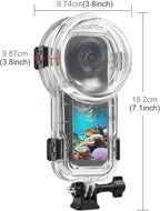 PULUZ Invisible Dive Case for Insta360 X5, [196ft/60m] Waterproof Case Diving Housing Cover Protective Underwater Shell for Insta 360 X5 Action Camera Accessories