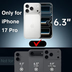 GIN FOXI Battery Case for iPhone 17 Pro, Charging Case Charger 8500mAh Ultra-Slim Lightweight Powerful Battery Pack 15W Fast Rechargeable Anti-Fall TPU Juice Box for iPhone 17 Pro (6.3") Black