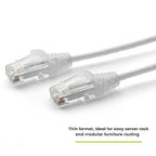 TRUECABLE Cat6 Component Rated Patch Cable, Unshielded (U/UTP), 2ft, White, 28AWG Solid Copper, Snagless 10G High-Speed Ethernet Cable, PoE++ 4PPoE 100W, UL Listed, RoHS-3, 1 Pack