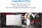Extended Gaming Mouse Pad, Large Desk Mat XL Anime Mouse Pad Waterproof with Stitched Edges, Non-Slip Desktop Pad for Home and Office, Level Up Your 31.5x11.8 Inch (Night canyon2)