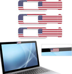Webcam cover, 3 pieces, laptop camera cover, privacy shielding capacity is twice as big as the traditional, suitable for computer mobile phones, laptops, tablets and so on (American flag)