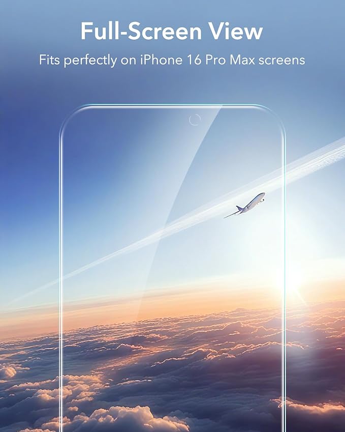 ESR 3 Pack for iPhone 16 Pro Max Privacy Screen Protector, Anti-spy Tempered-Glass Privacy Screen Protector with Flawless Fit Tray, Micro-curved Edges, Case Friendly