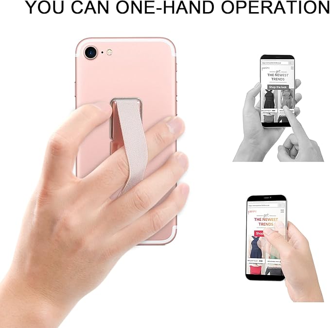 Phone Grip, CISID 6 Pcs Phone Grip Strap with Stand Cell Phone Holder for Hand Suitable for iPhone Samsung and Most Smartphones(Black,Silver,Rose Gold,Gold,Blue,Red 6PCS)