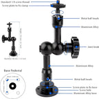 Drill Base Truck Phone Stand for 3.5~7.5 inches iPhone/HTC/LG/Nexus/Huawei/Smart Phones, Fit for Truck, Car,Van, Vehicles, 360°Adjustable Aluminum Alloy Mount