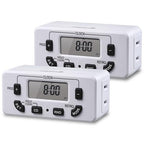 Fosmon 7 Day Digital Timers for Electrical Outlets, Indoor Plug-in Light Timers Switch Programmable, Electric Wall Plug for Grow / Reptile Light, Lamp, Appliance, Aquarium, Fish Tank - 2 Pack