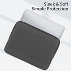RAINYEAR 11-11.6 Inch Laptop Sleeve Protective Case Soft Lining Carrying Bag Padded Zipper Cover Compatible with 11.6" MacBook Air for 11" Notebook Computer Tablet Chromebook (Gray, Upgraded Version)