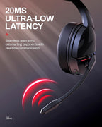 acer Wireless Gaming Headset, PS5 Headset with 2.4GHz for Ps5, Ps4, PC, Switch, Bluetooth 5.3 + 100Hrs Gaming Headphones with Noise Canceling Mic for Laptop, Mobile, Mac, 50mm Drivers (Blackpink)