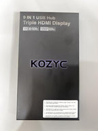 USB C Docking Station 3 Monitors Compatible with Mac/Windows, KOZYC Triple Display Docking Station with 3xHDMI(4k60Hz/30Hz+1080p), 3xUSB 3.0, SD/TF, 100W PD with HDMI Splitter Extend Display 3 Monitor