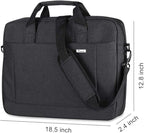 Voova Laptop Bag Case 17 17.3 Inch Computer Sleeve Messenger Bag with Shoulder Strap Expandable Waterproof Large Capacity Business Briefcase for Work Travel Fit 17-18” Laptop, Men Women, Black