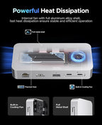 ORICO 1 TB External SSD Docking Station, SSD Expansion + Hub Extension, Up to1000MB/s, 10-in-1 USB C HUB with Internal SSD, Support 4K@60Hz HDMI Display, 100W PD, Ethernet, SD/TF, Mac Mini - SJ10