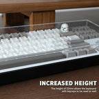 Acrylic Keyboard Dust Cover,84 Keys Transparent Mechanical Keyboard Protective Cover,Compatible with Computer Gaming Keyboards (12.2''x4.92''x0.87'')