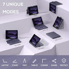 typecase Touch iPad 10th Generation Case with Keyboard (10.9", 2022) and iPad A16 (11th Gen, 2025) – 360° Rotatable, 11-Color Backlit, Multi-Touch Trackpad, Thin & Light (Midnight Amethyst)