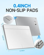 Wireless Bluetooth Trackpad for Windows 10/11, Supports 3 Connection Modes, Portable High-Precision Multi-Gesture Touchpad Mouse Compatible with PC Laptop Computer (White)