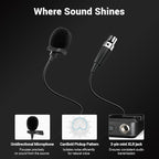 Phenyx Pro Dual UHF Wireless Microphone System，Auto-Scan Cordless Mic Set w/ 2x100 Frequencies, 2 Bodypacks & Headsets/Lapel Microphones for Speaking, Singing, Church, DJ (PTU-71-2B)
