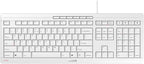 Cherry Stream Keyboard - Wired USB Keyboard - SX Scissors Mechanism - GS Approval - QWERTY – White