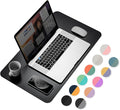 YSAGi Dual-Sided Desk Pad Protector, Waterproof Leather Desk Mat, Large Mouse Pad, Office Desk Pad Writing Pad (23.6" x 13.7", Black+Grey)