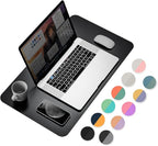 YSAGi Dual-Sided Desk Pad Protector, Waterproof Leather Desk Mat, Large Mouse Pad, Office Desk Pad Writing Pad (23.6" x 13.7", Black+Grey)
