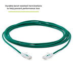 TRUECABLE Cat6 Component Rated Patch Cable, Unshielded (U/UTP), 14ft, Green, 28AWG Solid Copper, Snagless 10G High-Speed Ethernet Cable, PoE++ 4PPoE 100W, UL Listed, RoHS-3, 5 Pack